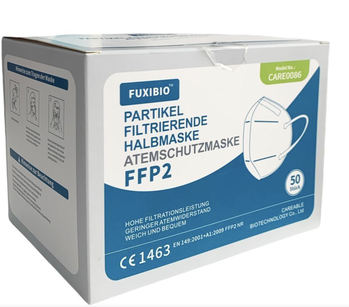 FUXBIO FFP 2 Maske (50er Packung)