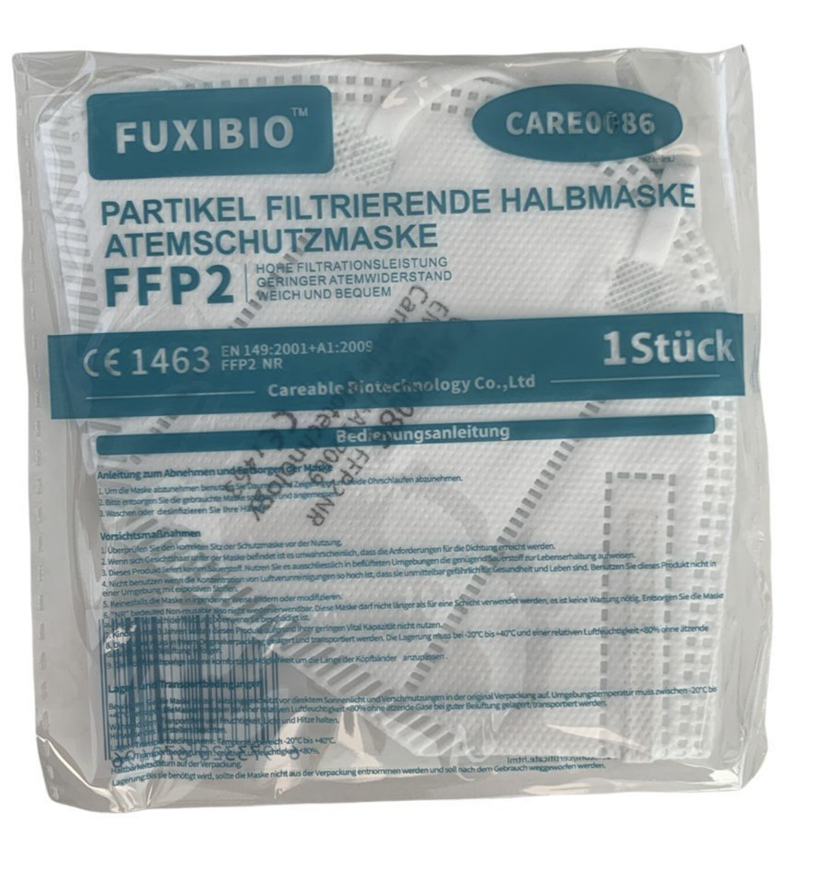FUXBIO FFP 2 Maske (50er Packung)